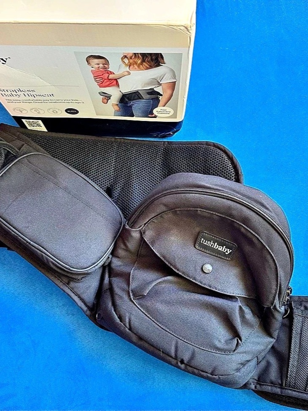 tushbaby Strapless Baby Hipseat Black Baby Hipseat